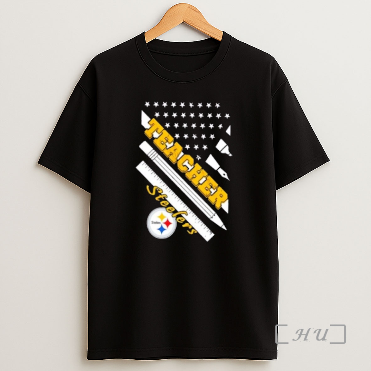 Officials Pittsburgh Steelers Football X Teacher American Flag Premium Shirt Sweatshirt Tee