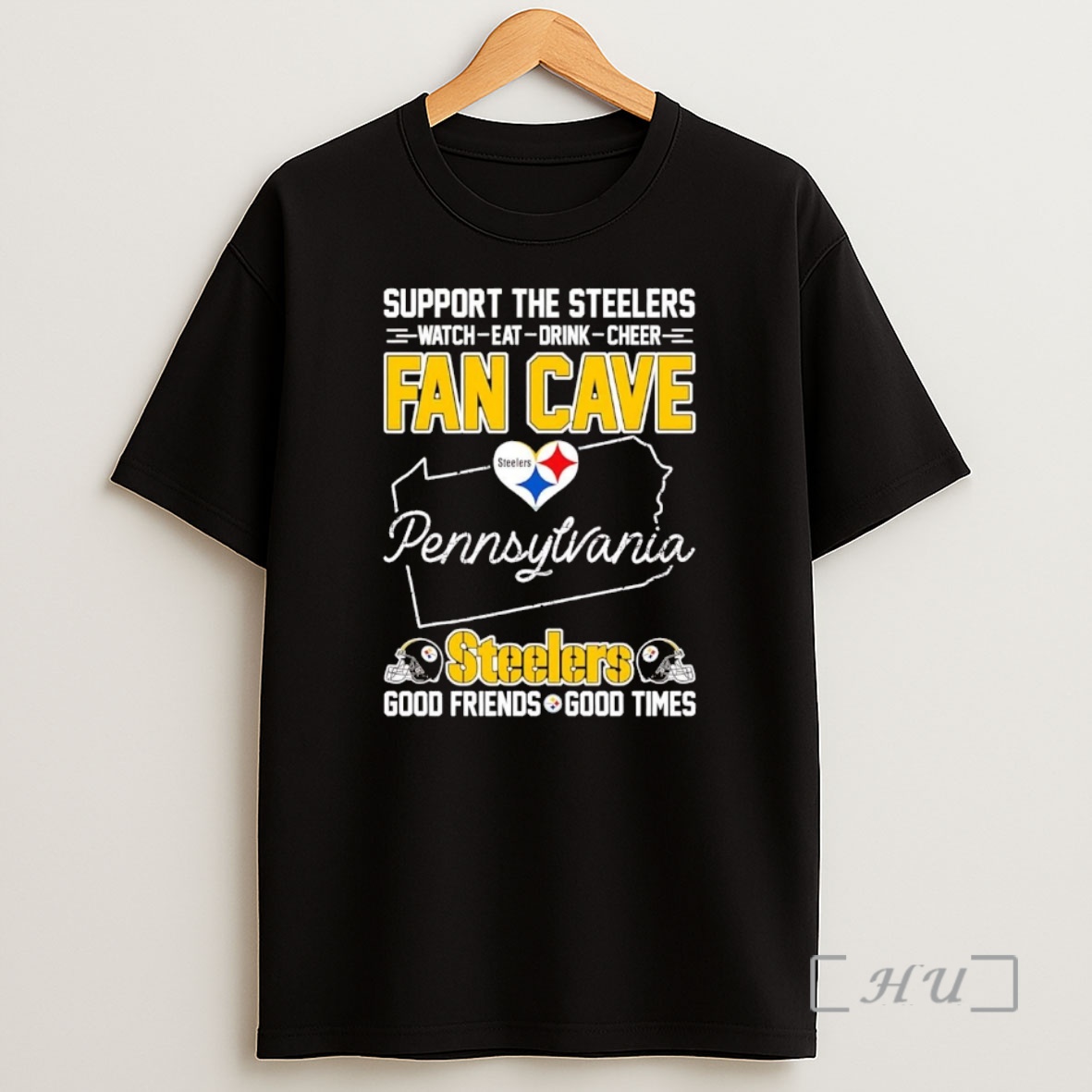 Officials Pittsburgh Steelers Support The Steelers Fan Cave Good Friend Good Times Premium Shirt Sweatshirt Tee