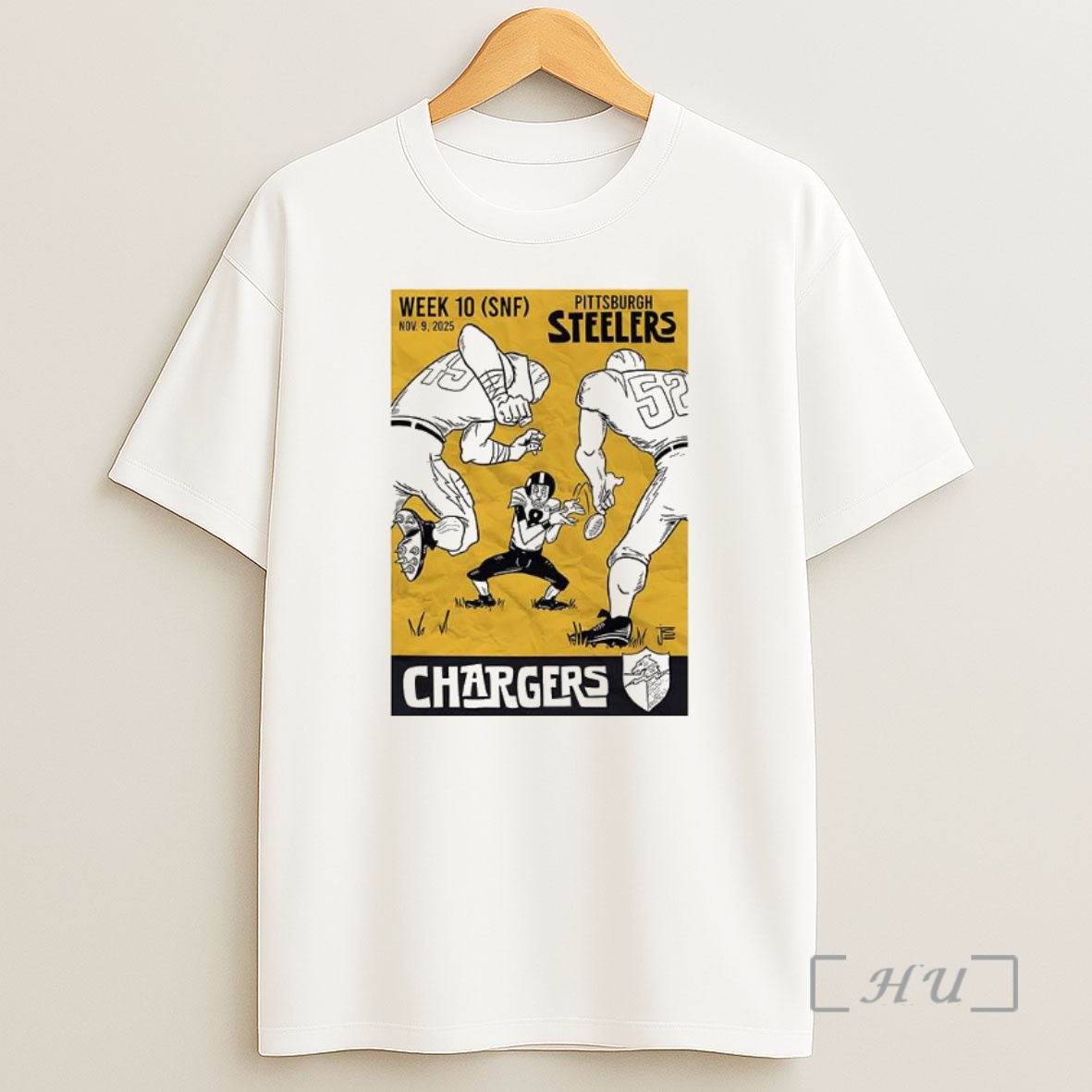 Officials Pittsburgh Steelers Vs Los Angeles Chargers Nfl Week 10 2025 Comic Premium Shirt Sweatshirt Tee