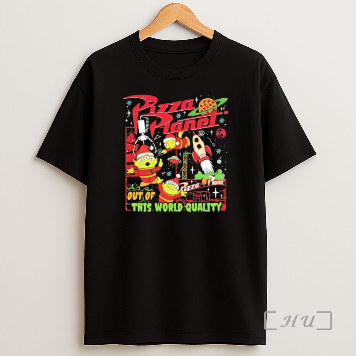 Officials Pizza Planet Alien Christmas Out Off This World Quality Premium Shirt Sweatshirt Tee