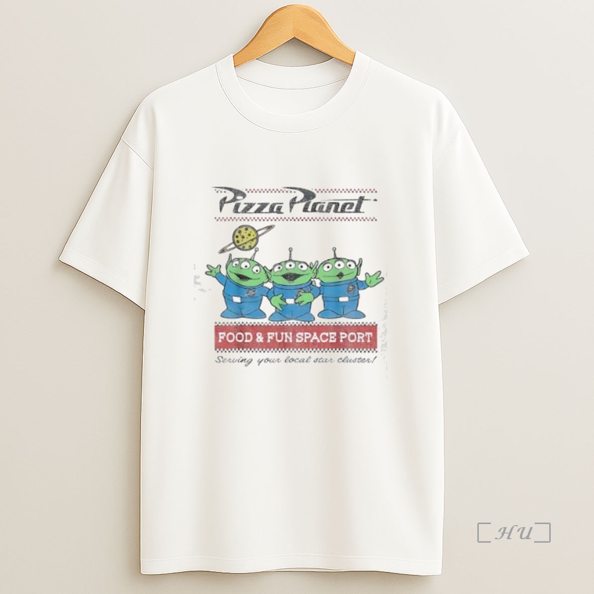 Officials Pizza Planet Food And Fun Space Port Serving Your Local Star Cluster Vintage Premium Shirt Sweatshirt Tee