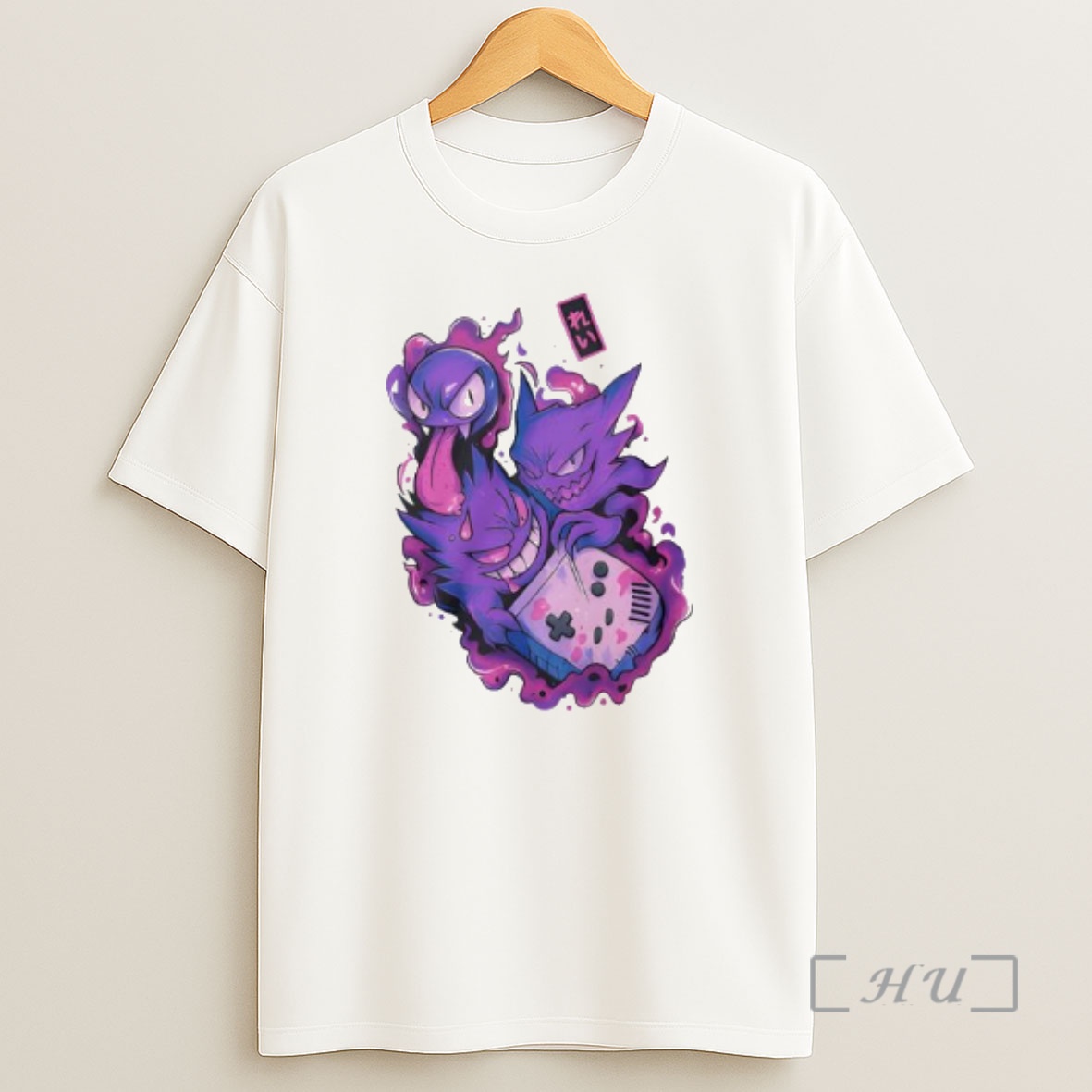 Officials Pokemon Game Console Gastly Haunter Gengar Characters Premium Shirt Sweatshirt Tee