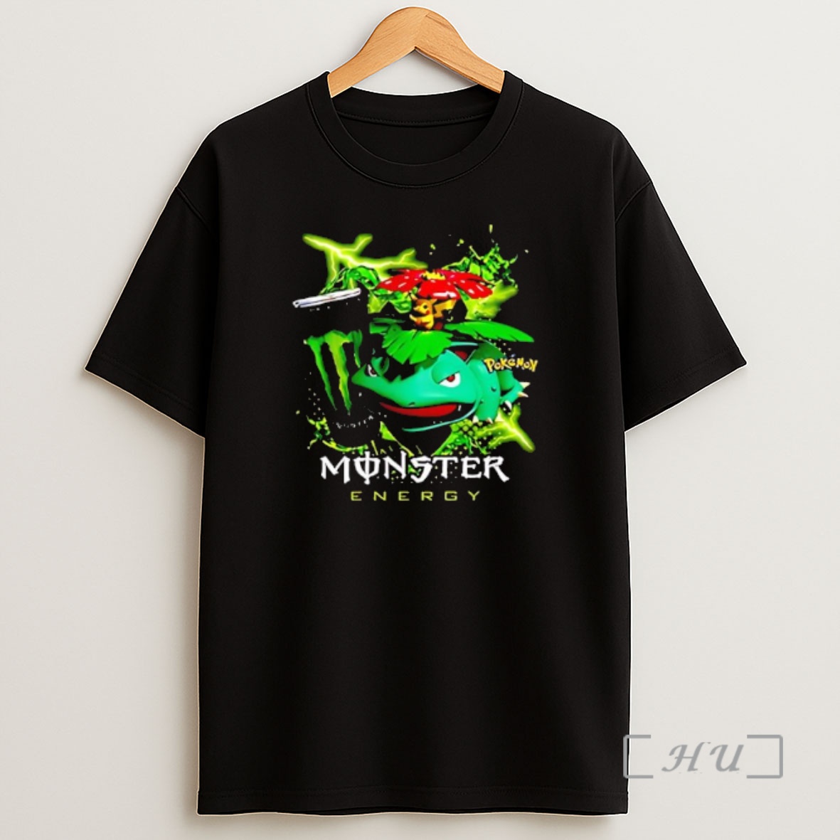 Officials Pokemon Venusaur Vileplume And Monster Energy Premium Shirt Sweatshirt Tee