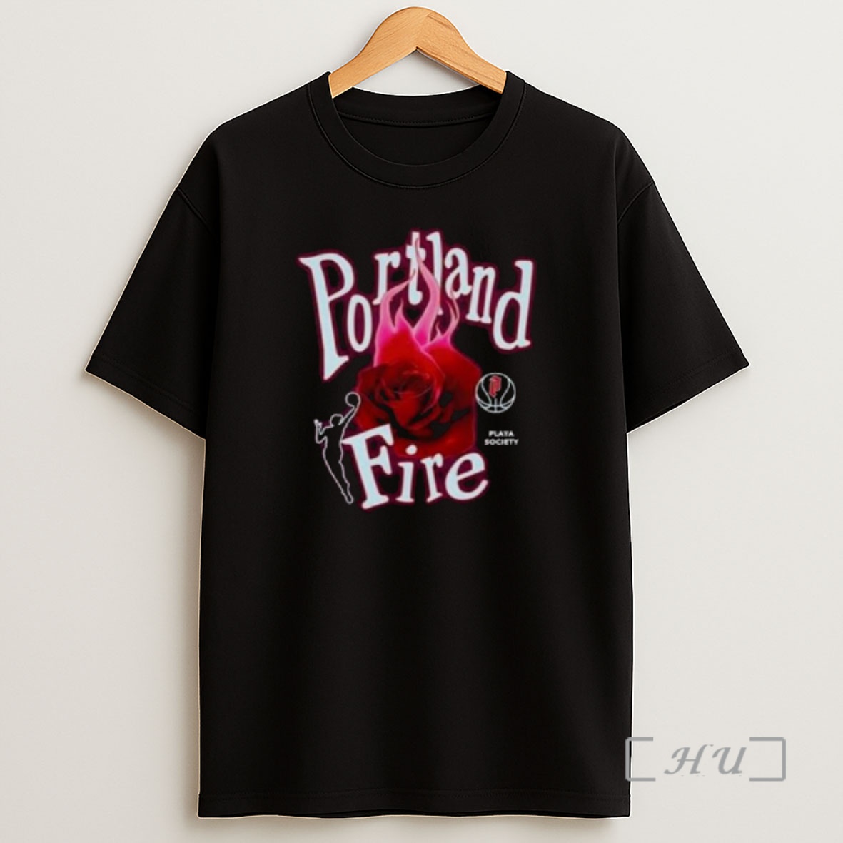 Officials Portland Fire Burning Rose Circle Black Premium Shirt Sweatshirt Tee