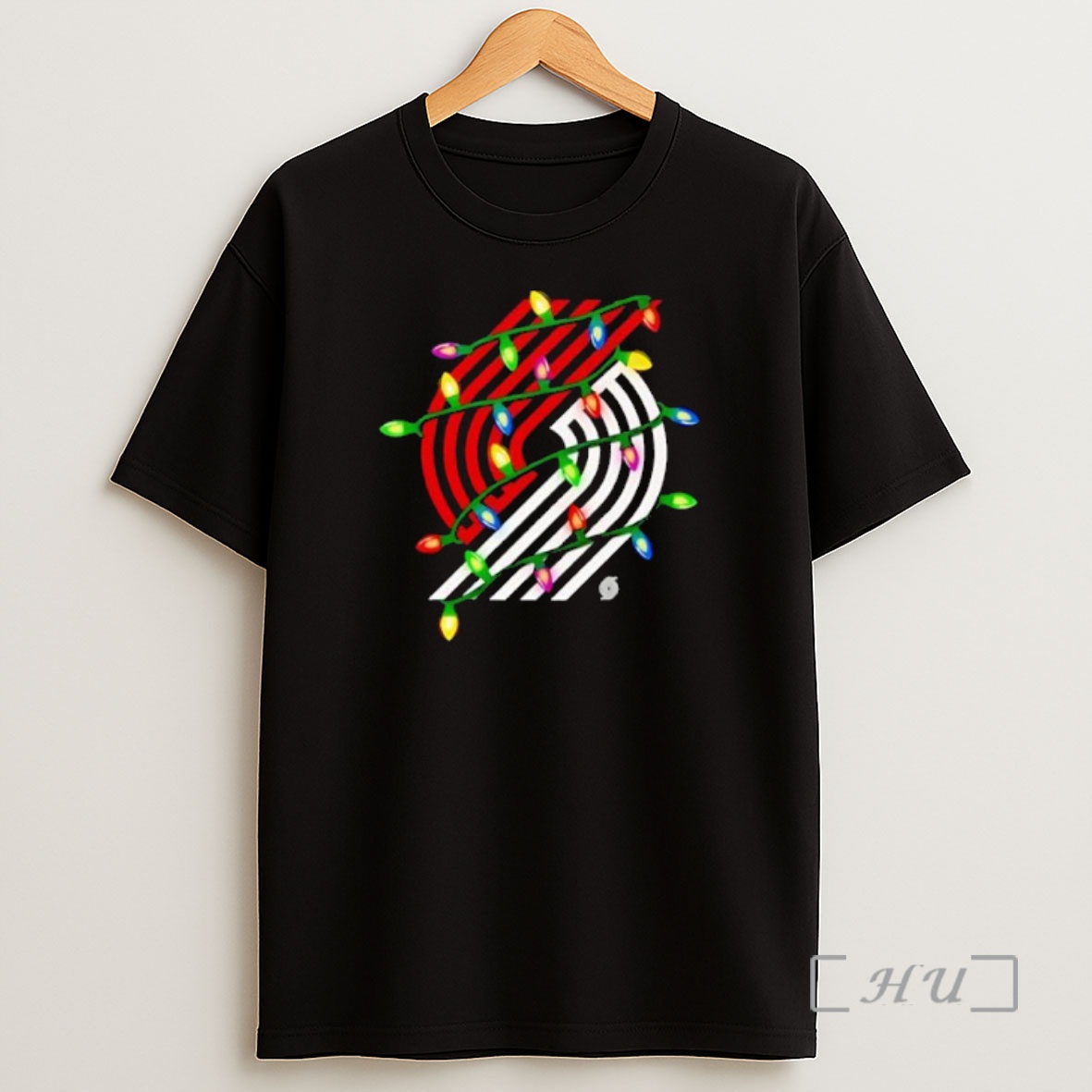 Officials Portland Trail Blazers Logo Lights Merry Christmas Premium Shirt Sweatshirt Tee