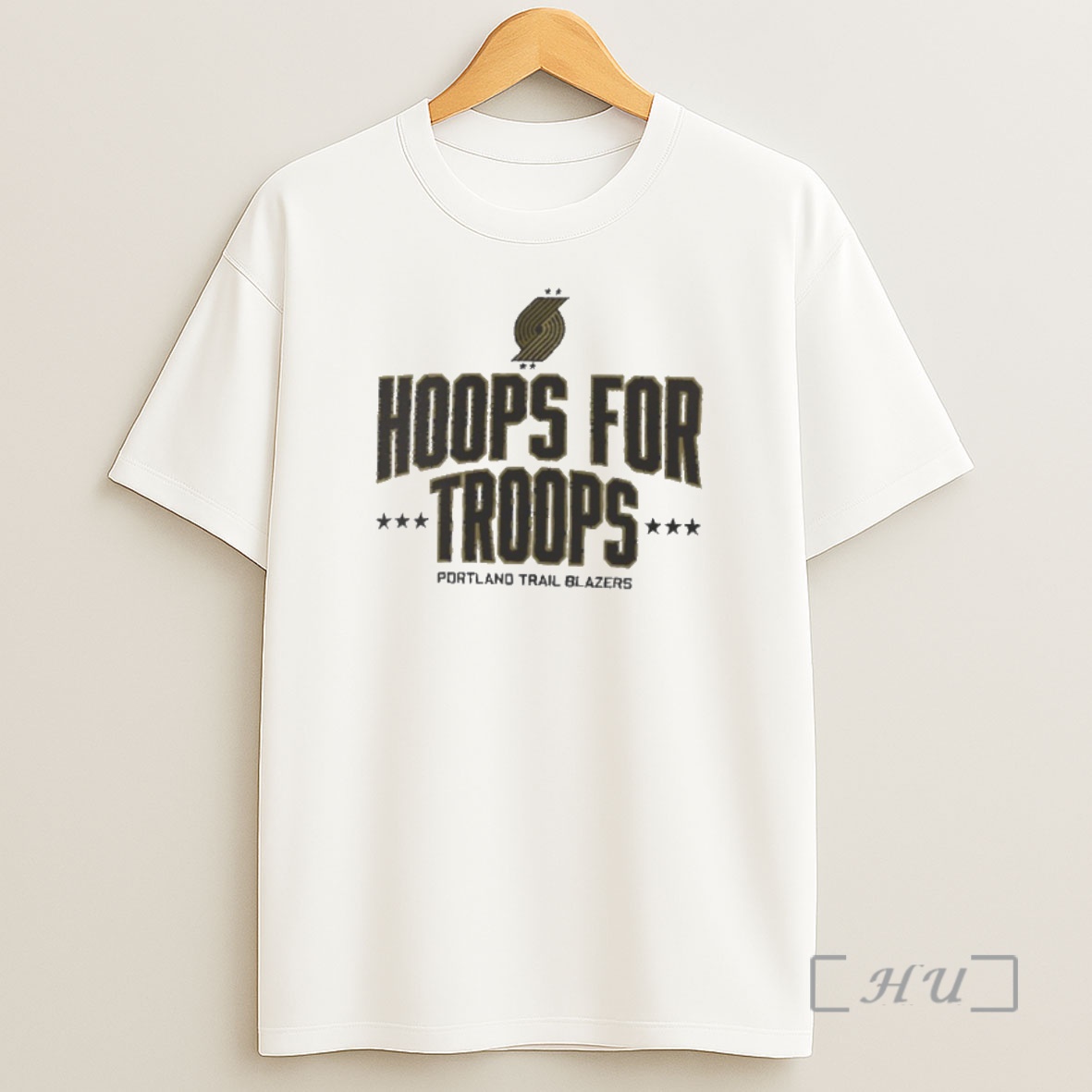 Officials Portland Trail Blazers Nba Hoops For Troops Premium Shirt Sweatshirt Tee