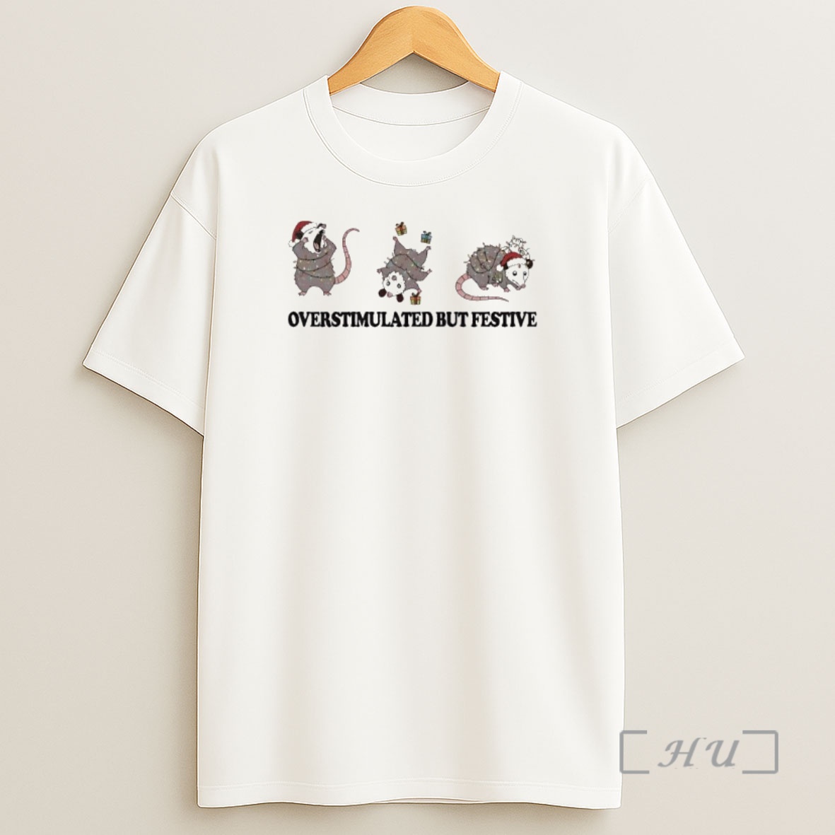 Officials Possum Overstimulated But Festive Christmas Premium Shirt Sweatshirt Tee