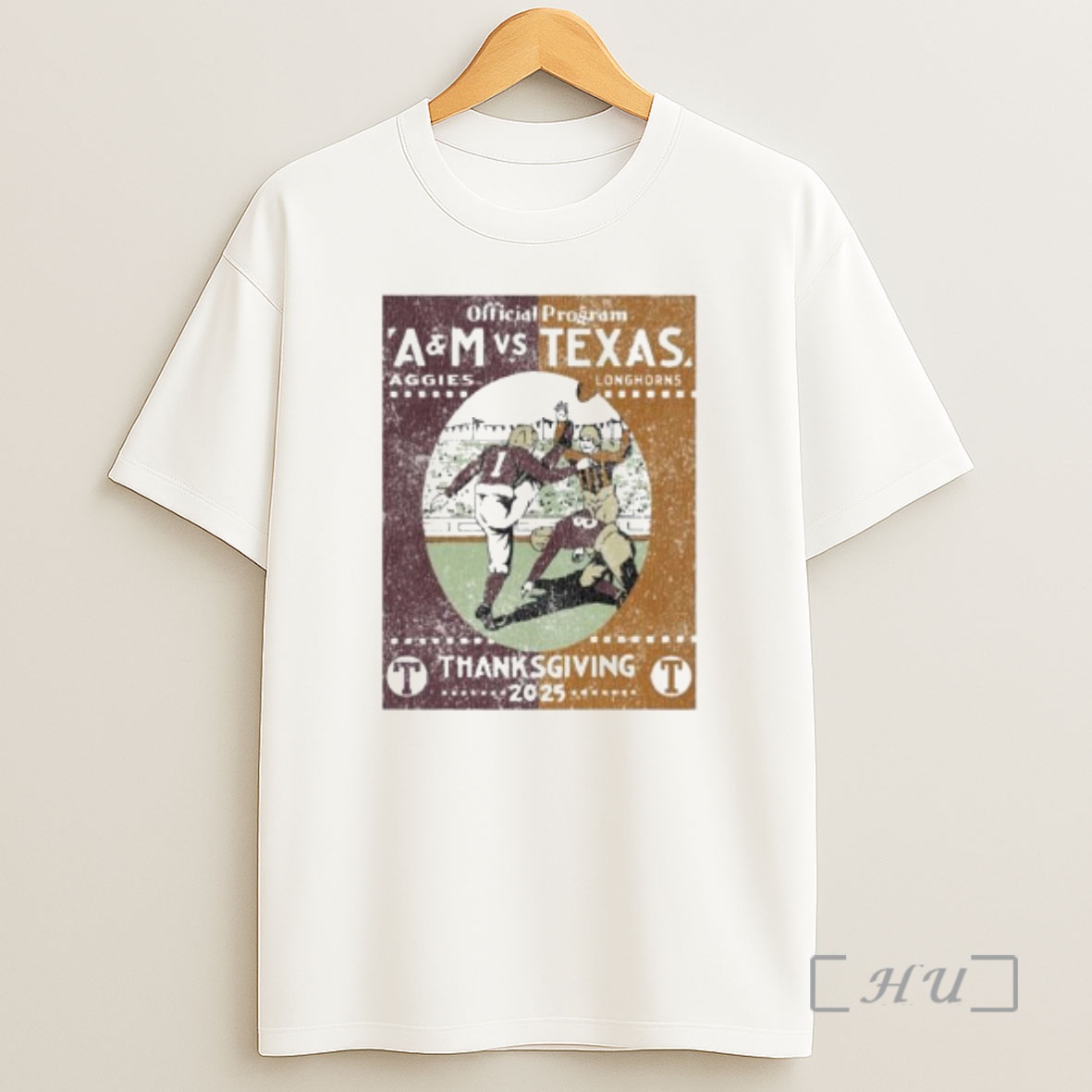 Officials Program Am Aggies Vs Texas Longhorns 2025 Thanksgiving Battle Circle White Premium Shirt Sweatshirt Tee