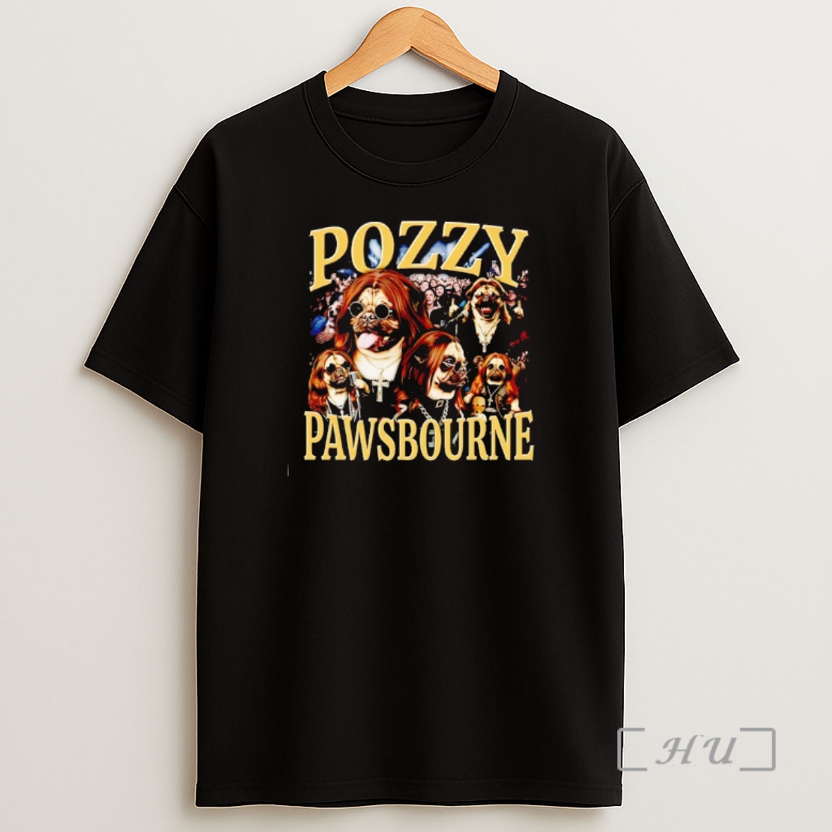 Officials Pug Wearing Wig Pozzy Pawsbourne Ozzy Osbourne Parody Premium Shirt Sweatshirt Tee