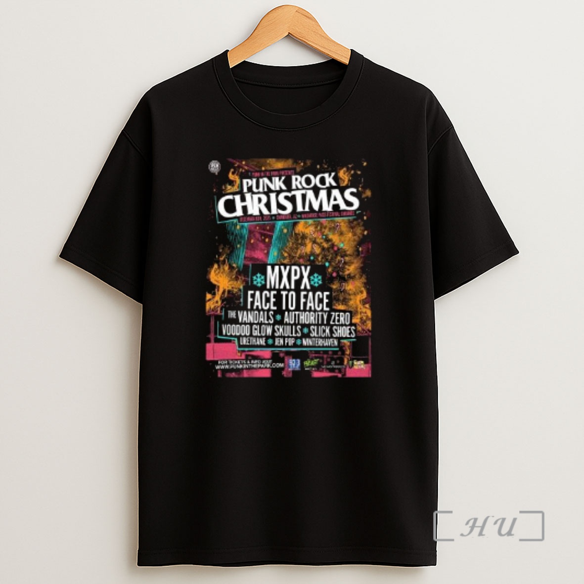Officials Punk Rock Christmas In Chandler Arizona At Wild Horse Pass Festival Grounds On December 6 2025 Circle Black Premium Shirt Sweatshirt Tee