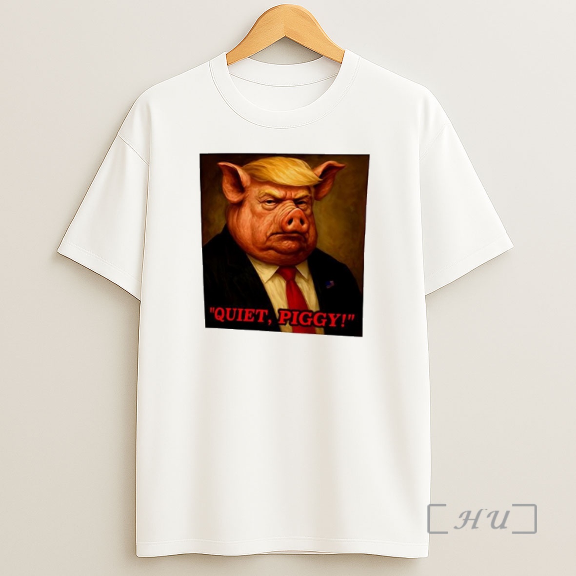 Officials Quiet Piggy Portrait Trump Pig Meme Premium Shirt Sweatshirt Tee