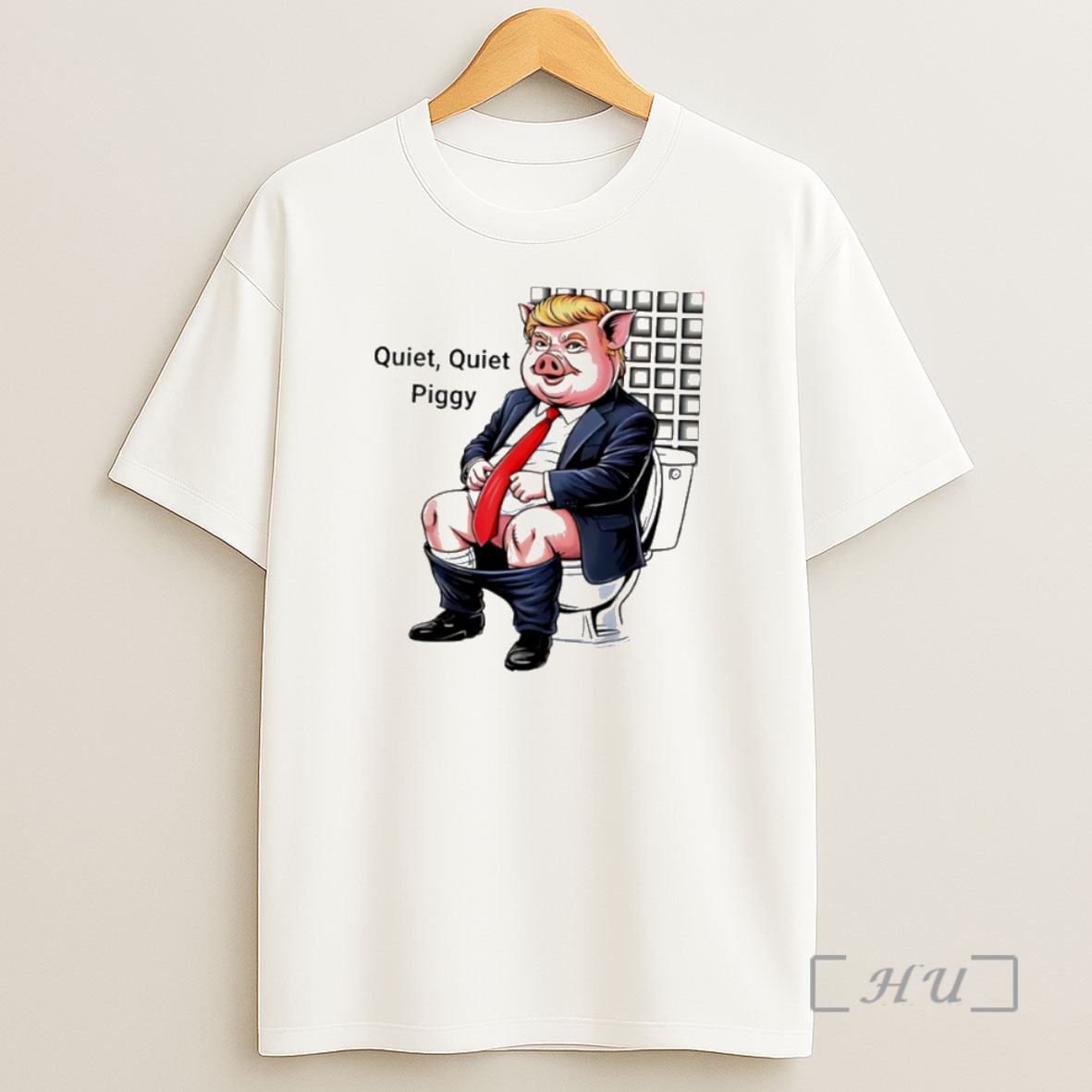 Officials Quiet Quiet Piggy Trump Pig On Toilet Premium Shirt Sweatshirt Tee
