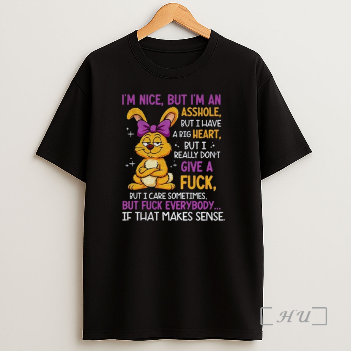 Officials Rabbit Im Nice But Im An Asshole But I Have A Big Heart But I Really Dont Give A Fuck Premium Shirt Sweatshirt Tee