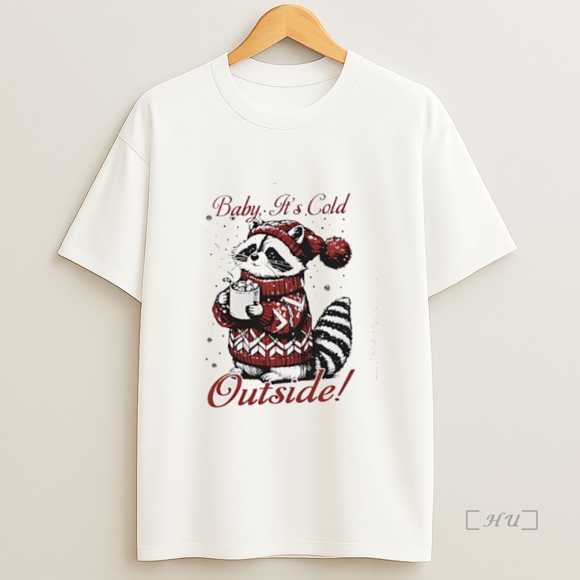 Officials Raccoon Baby Its Cold Outside Christmas 2025 Premium Shirt Sweatshirt Tee