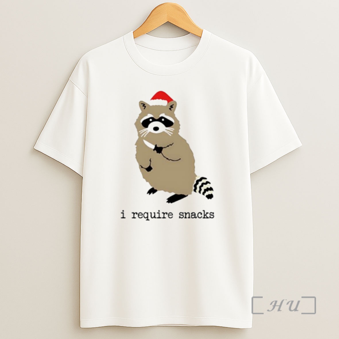 Officials Raccoon Santa Hat I Require Snacks Premium Shirt Sweatshirt Tee