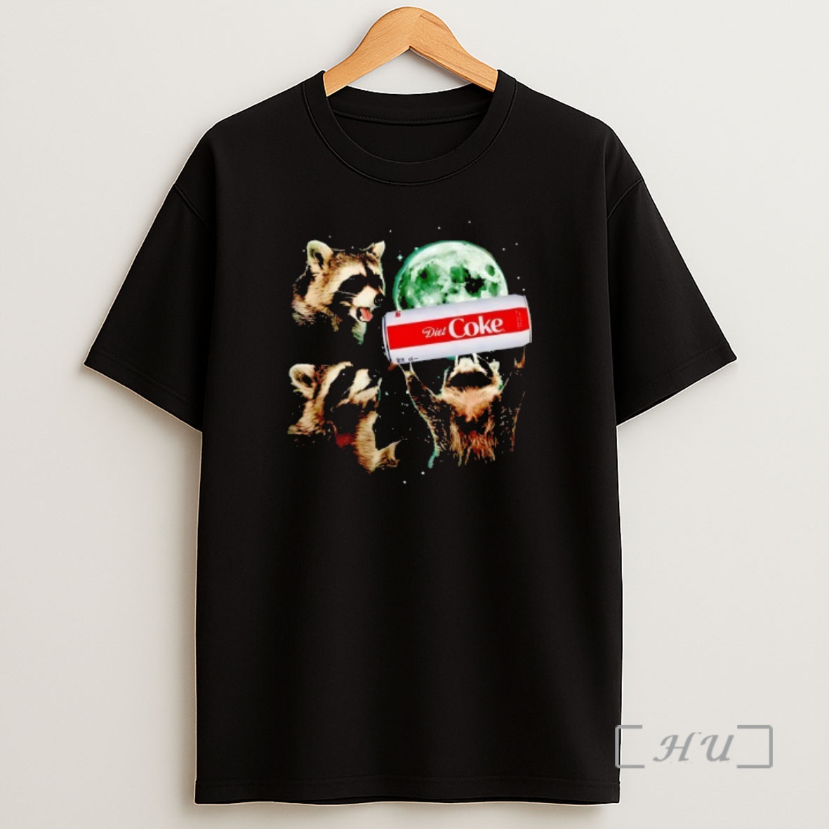 Officials Raccoon Holding Diet Coke The Moon Graphic Premium Shirt Sweatshirt Tee