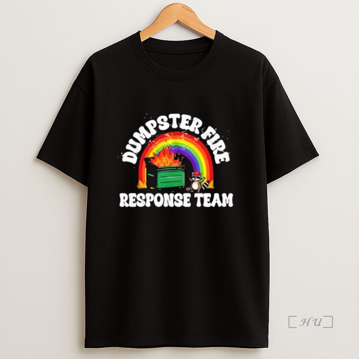 Officials Raccoon Rainbow Bumpster Fire Response Team Premium Shirt Sweatshirt Tee