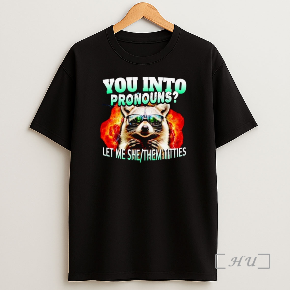 Officials Raccoon You Into Pronouns Let Me She Them Titties Ornaments Premium Shirt Sweatshirt Tee
