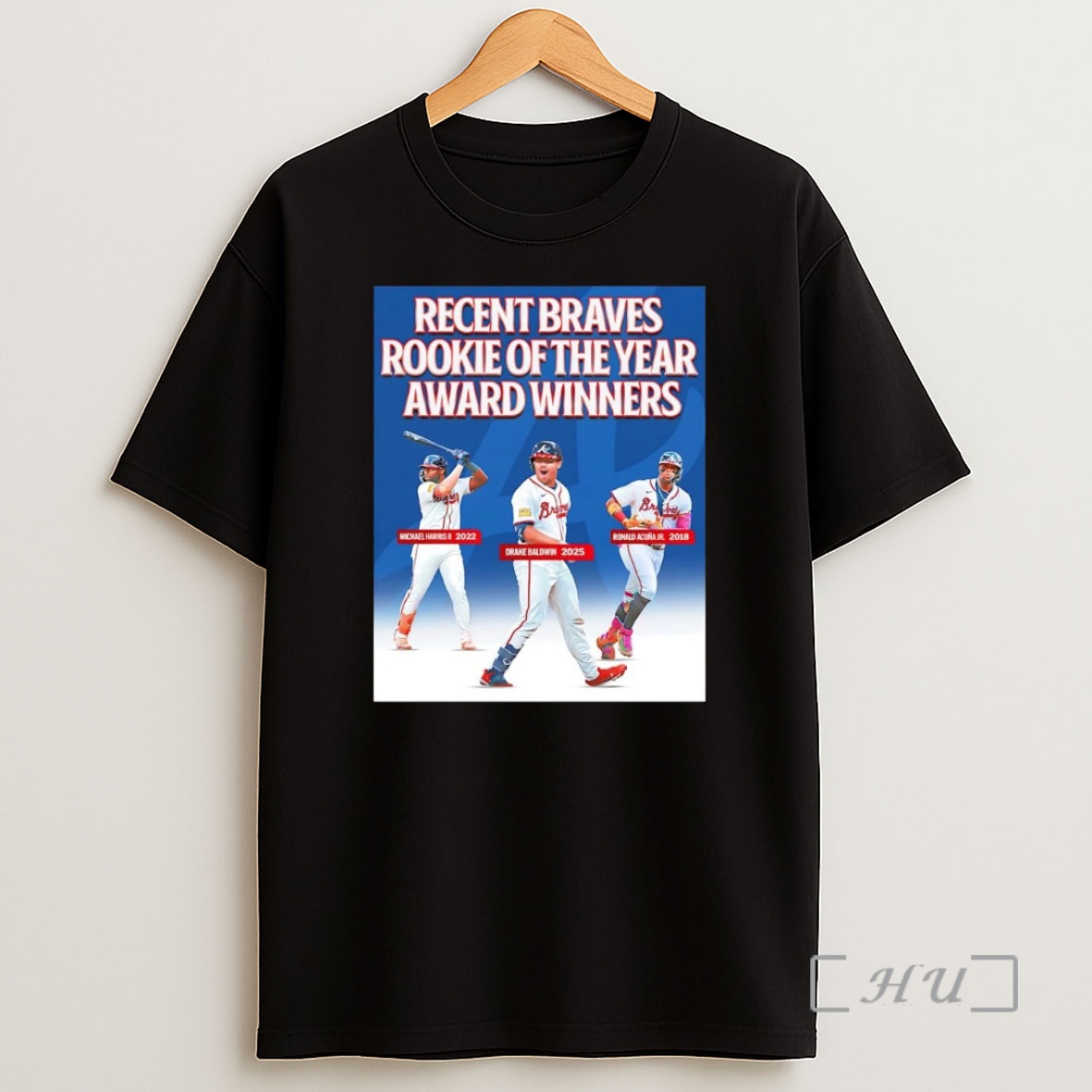 Officials Recent Braves Rookie Of The Year Award Winners Premium Shirt Sweatshirt Tee