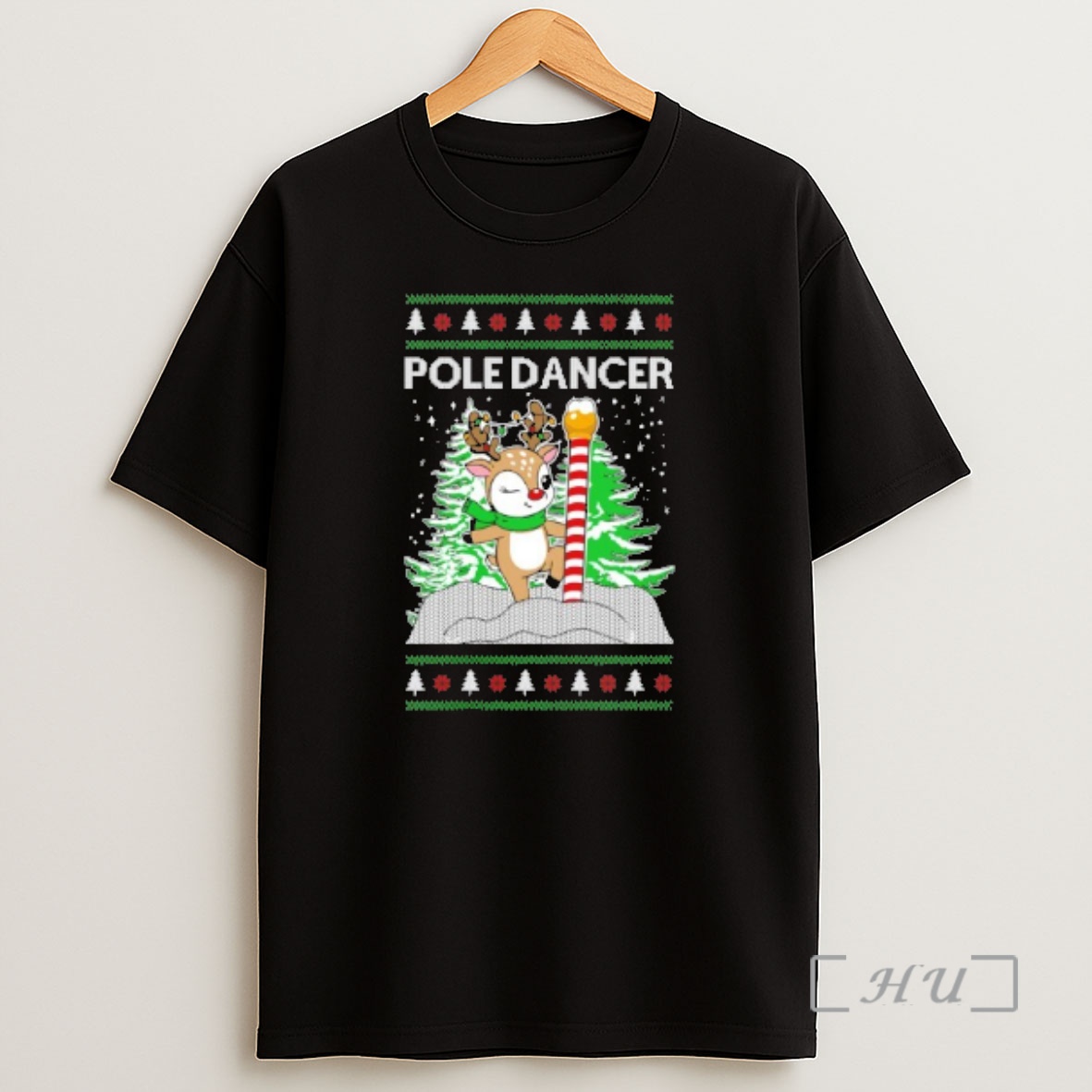 Officials Reindeer Pole Dancer Ugly Christmas Sweat Premium Shirt Sweatshirt Tee
