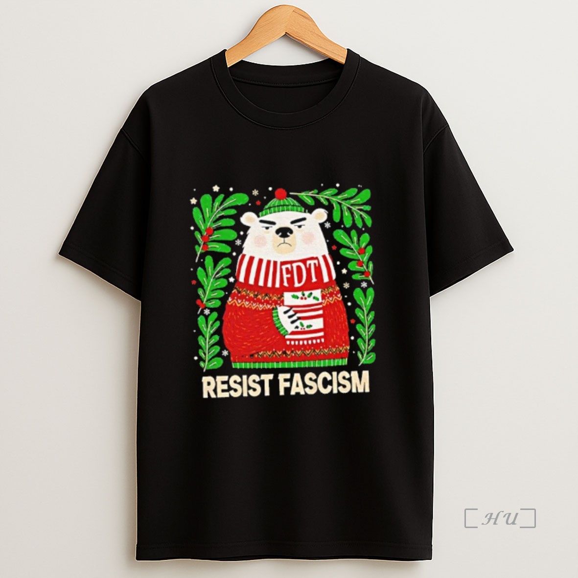 Officials Resist Fascism Christmas Bear Fdt Premium Shirt Sweatshirt Tee