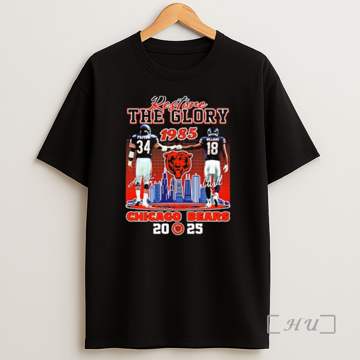 Officials Restone The Glory 1985 Chicago Bears Payton And Williams 2025 Premium Shirt Sweatshirt Tee