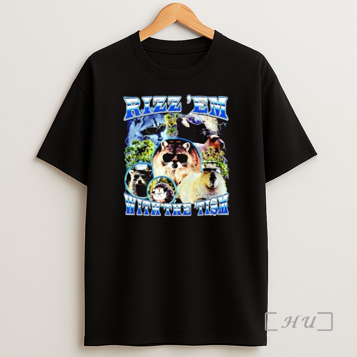 Officials Rizz Em With The Tism Raccoons Capybara Opossum Sunglasses Graphic Premium Shirt Sweatshirt Tee