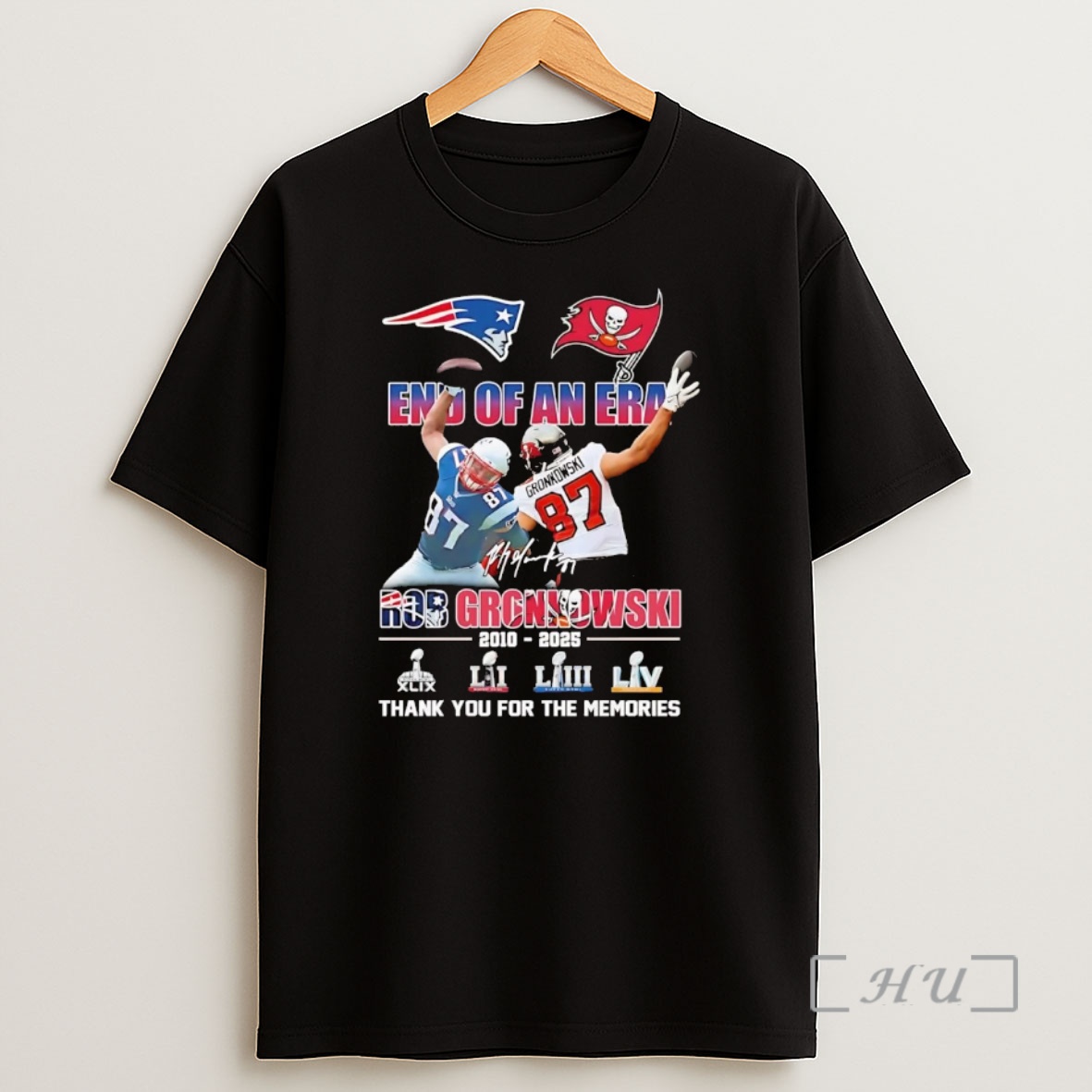 Officials Rob Gronkowski End Of An Era Thank You For The Memories 2025 Premium Shirt Sweatshirt Tee