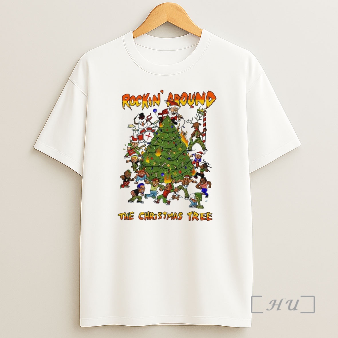 Officials Rockin Around The Christmas Tree Rebellious Rock N Roll Premium Shirt Sweatshirt Tee