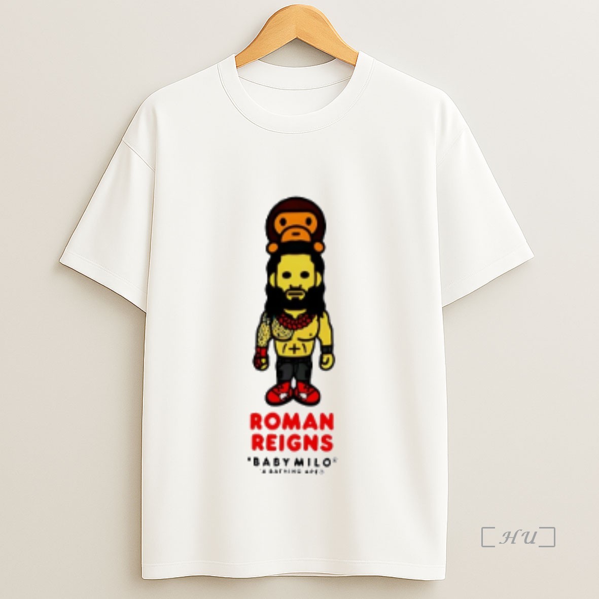 Officials Roman Reigns Baby Milo Relaxed Bape X Wwe Premium Shirt Sweatshirt Tee