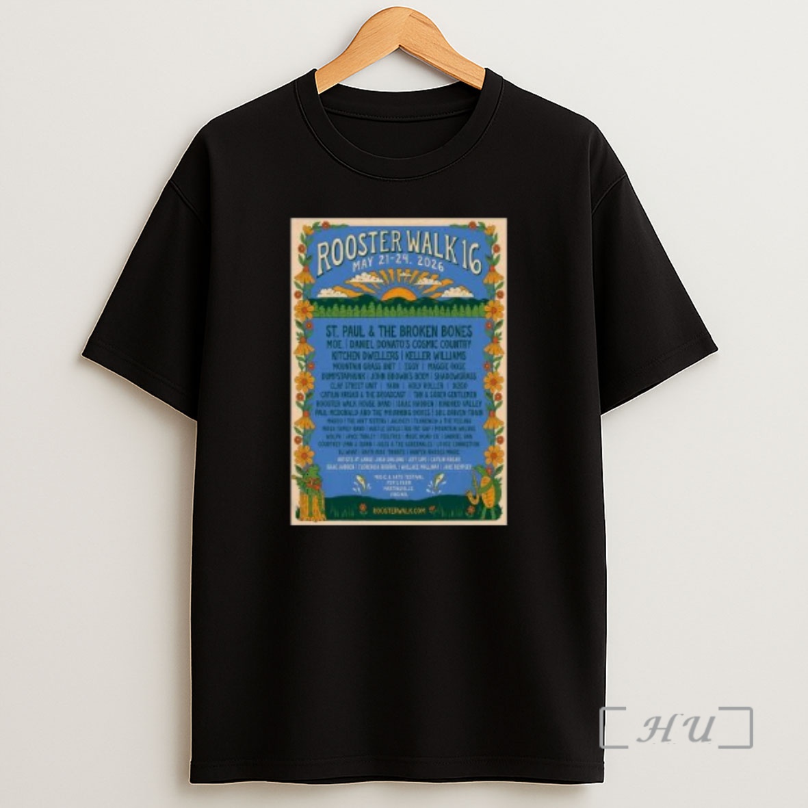 Officials Rooster Walk 16 May 21 24 2026 Pops Farm Martinsville Va Circle Black Premium Shirt Sweatshirt Tee