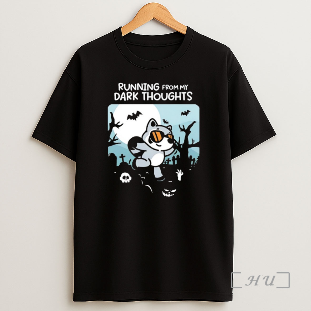 Officials Running From My Dark Thoughts Dog Halloween Premium Shirt Sweatshirt Tee