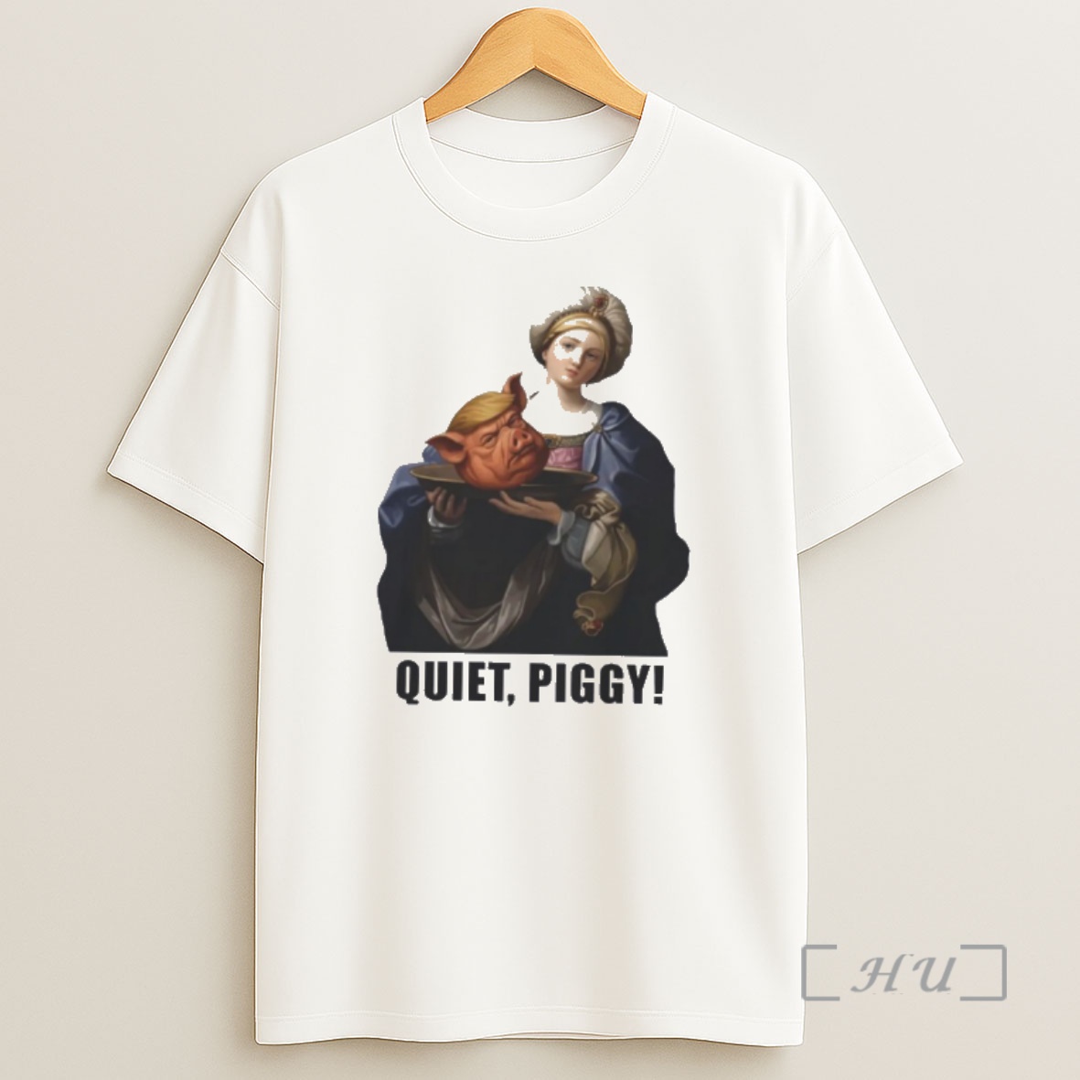 Officials Saint Holding Pig Head Anti Trump Quiet Piggy Premium Shirt Sweatshirt Tee