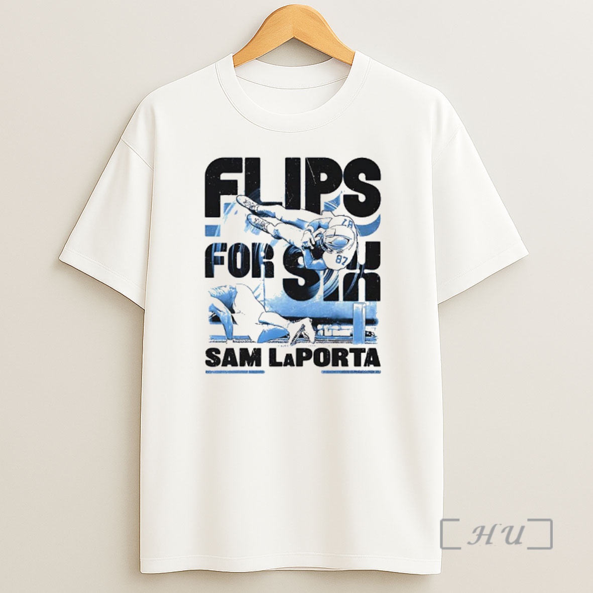 Officials Sam Laporta Detroit Lions Football Flips For Six Premium Shirt Sweatshirt Tee