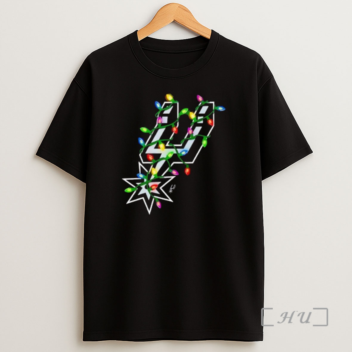 Officials San Antonio Spurs Logo Lights Merry Christmas Premium Shirt Sweatshirt Tee