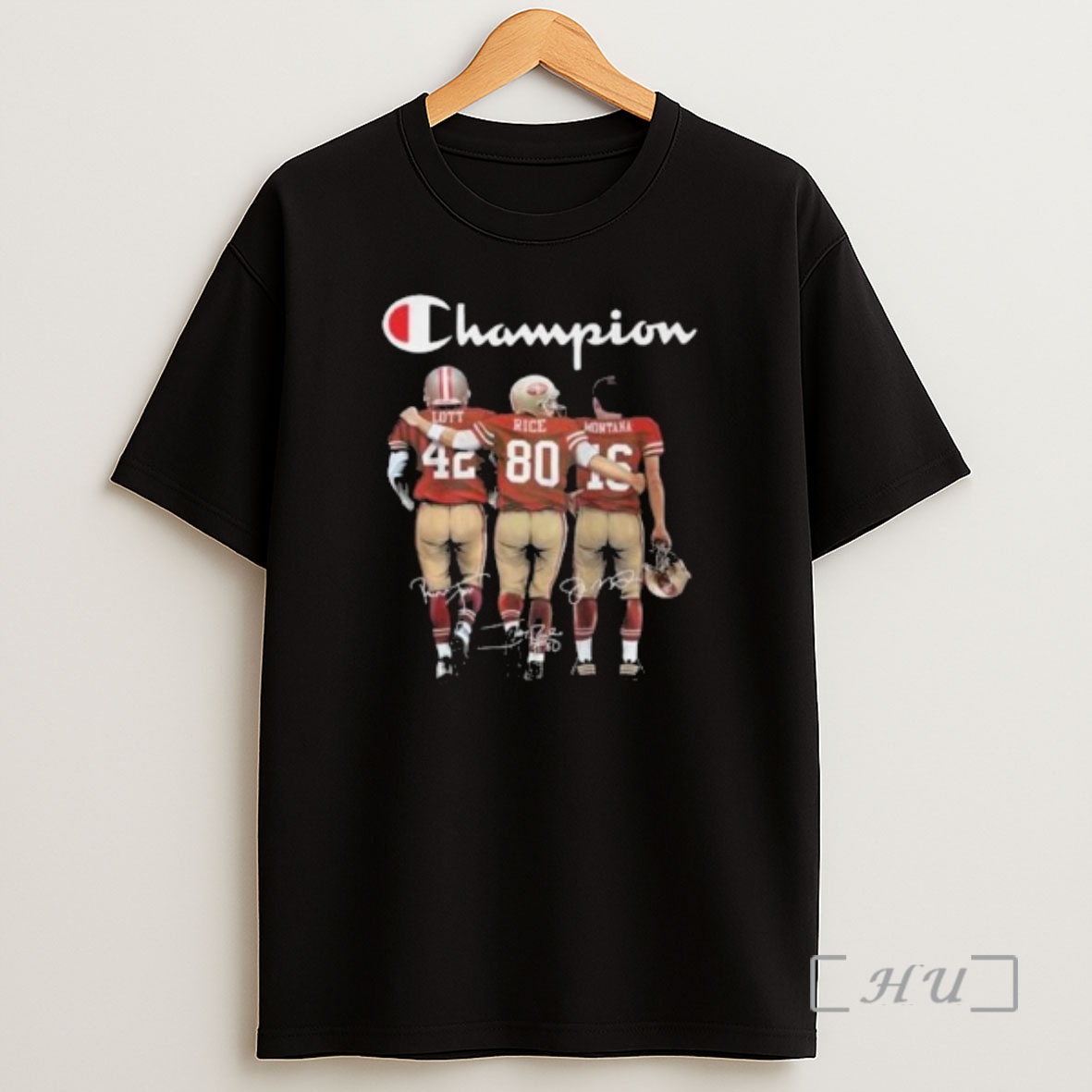 Officials San Francisco 49ers The Champions Lott Rice Montana 2025 Signatures Circle Black Premium Shirt Sweatshirt Tee