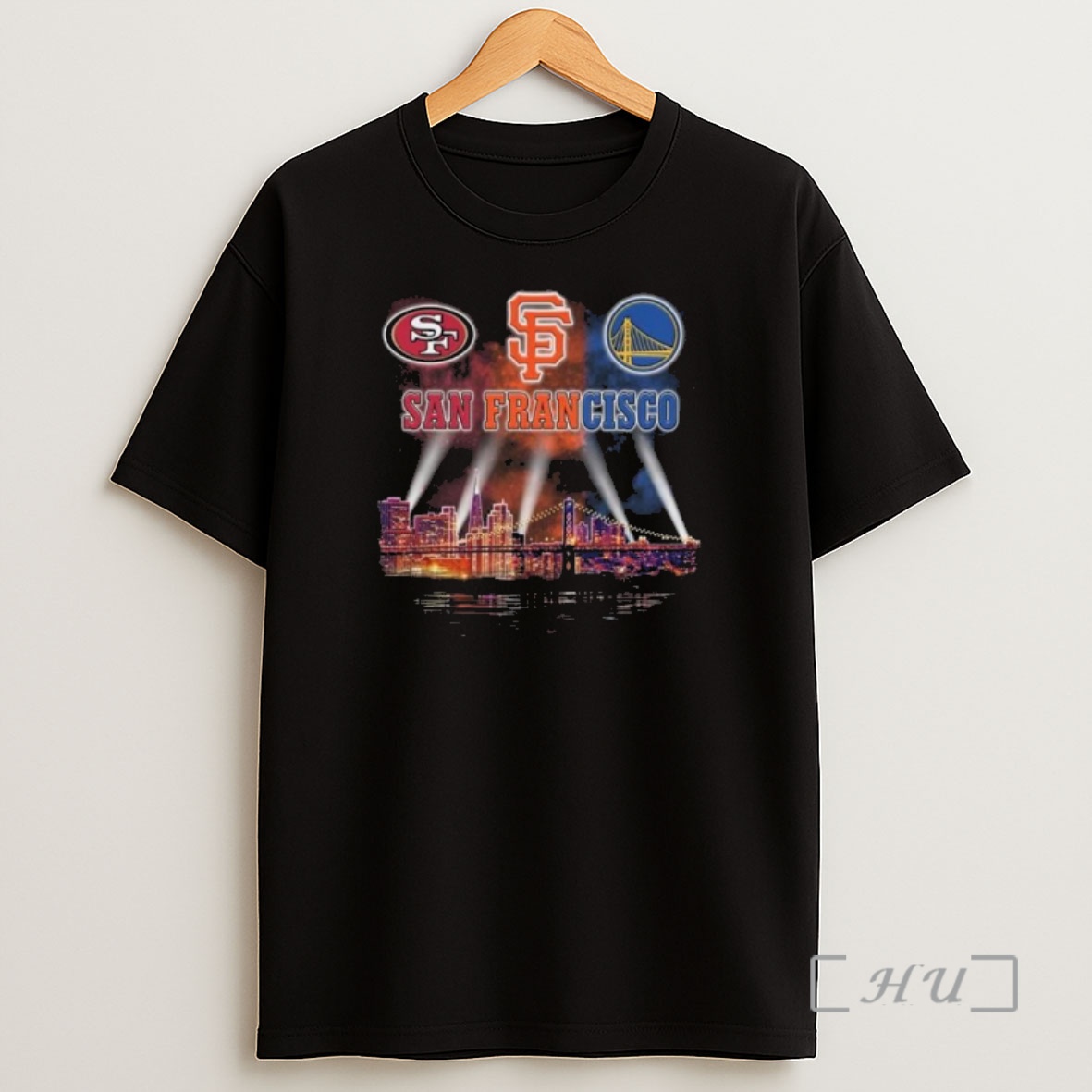 Officials San Francisco City Sports 49ers Saints Warriors Skyline Light 2025 Premium Shirt Sweatshirt Tee