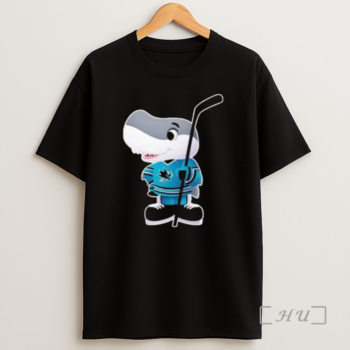 Officials San Jose Sharks Pixar Sharkie Graphic Circle Black Premium Shirt Sweatshirt Tee