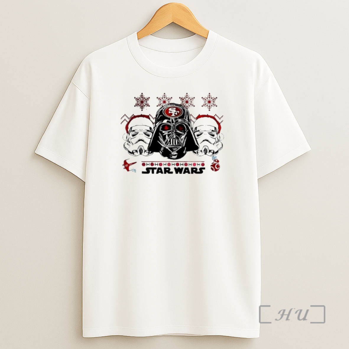Officials San Francisco 49ers X Star Wars Ugly Christmas Premium Shirt Sweatshirt Tee