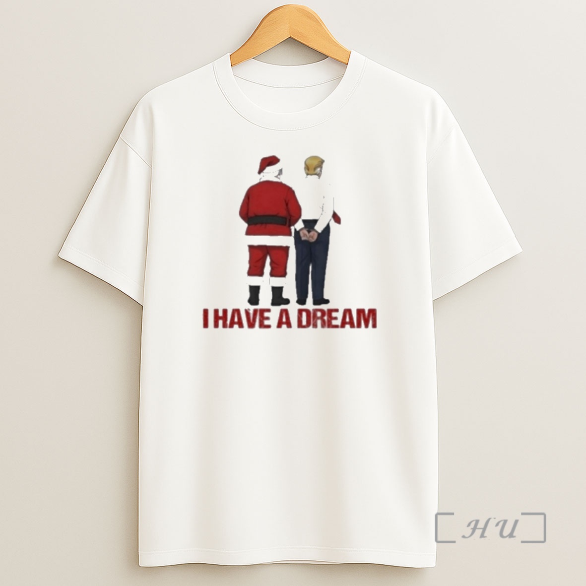 Officials Santa And Trump I Have A Dream Merry Christmas Premium Shirt Sweatshirt Tee