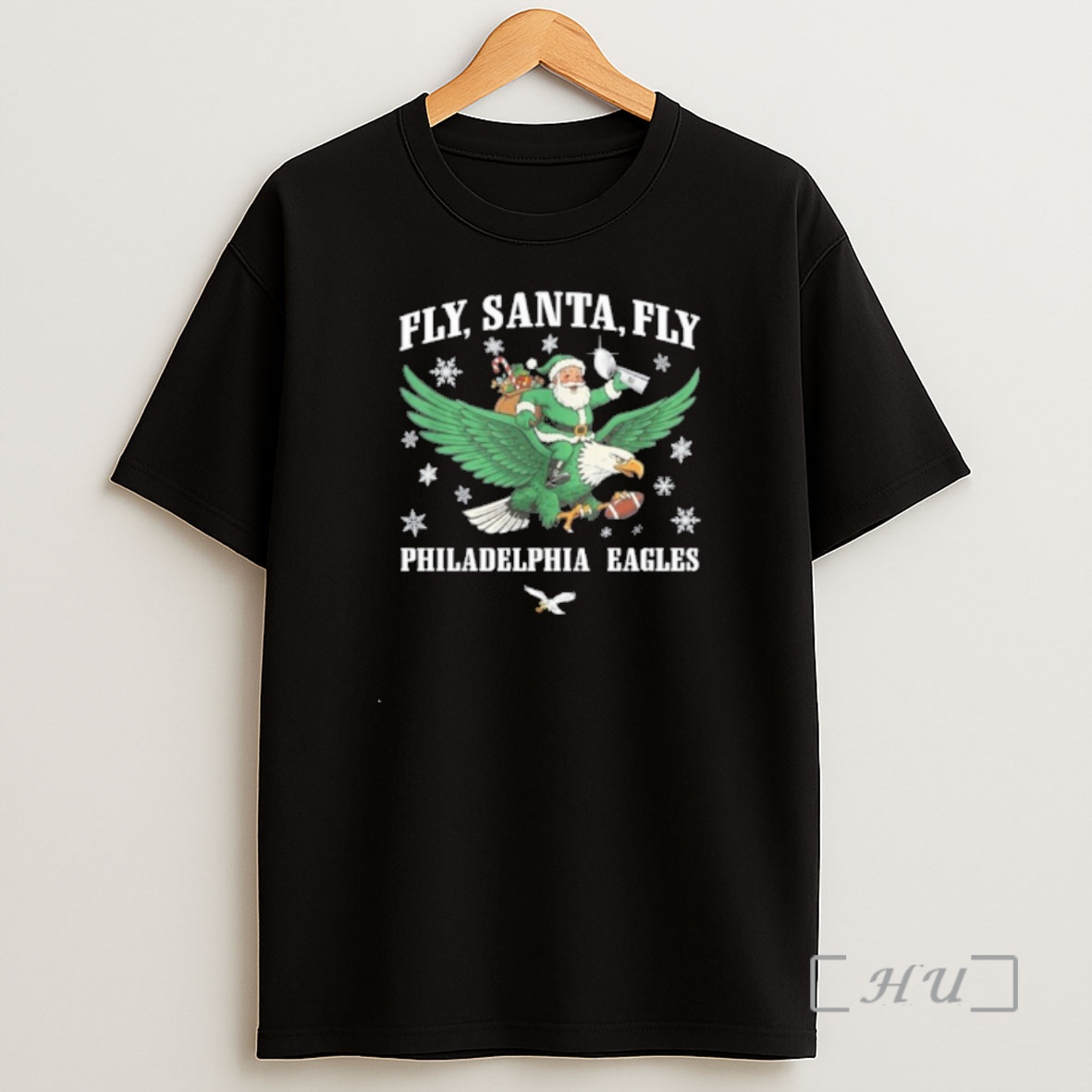 Officials Santa Claus Philadelphia Eagles Fly Santa Fly Christmas Premium Shirt Sweatshirt Tee