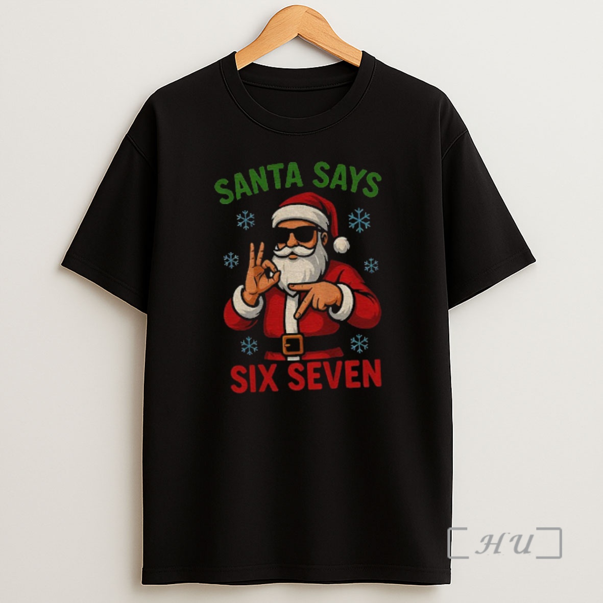 Officials Santa Claus Santa Says Six Seven Meme Merry Christmas Premium Shirt Sweatshirt Tee