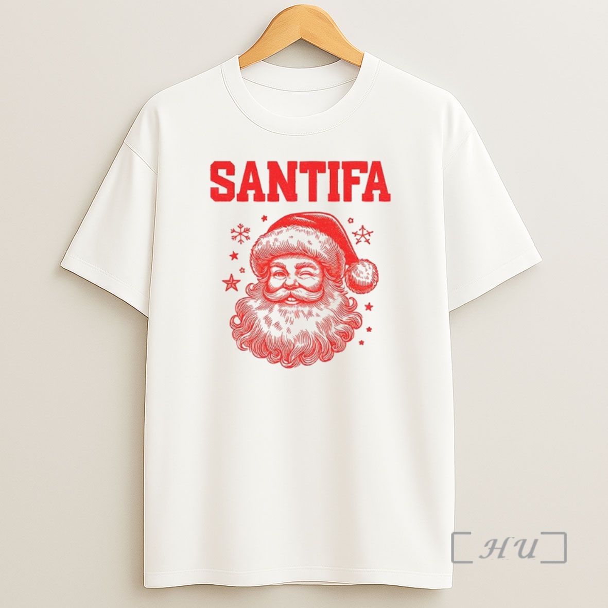 Officials Santa Claus Big Face Santifa Anti Fascism Antifa Santa Christmas Premium Shirt Sweatshirt Tee