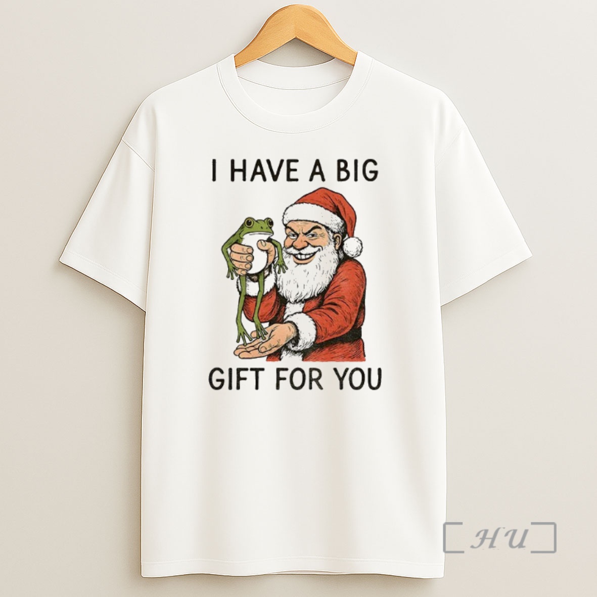 Officials Santa Claus Hold Frog I Have A Big Gift For You Merry Christmas Premium Shirt Sweatshirt Tee
