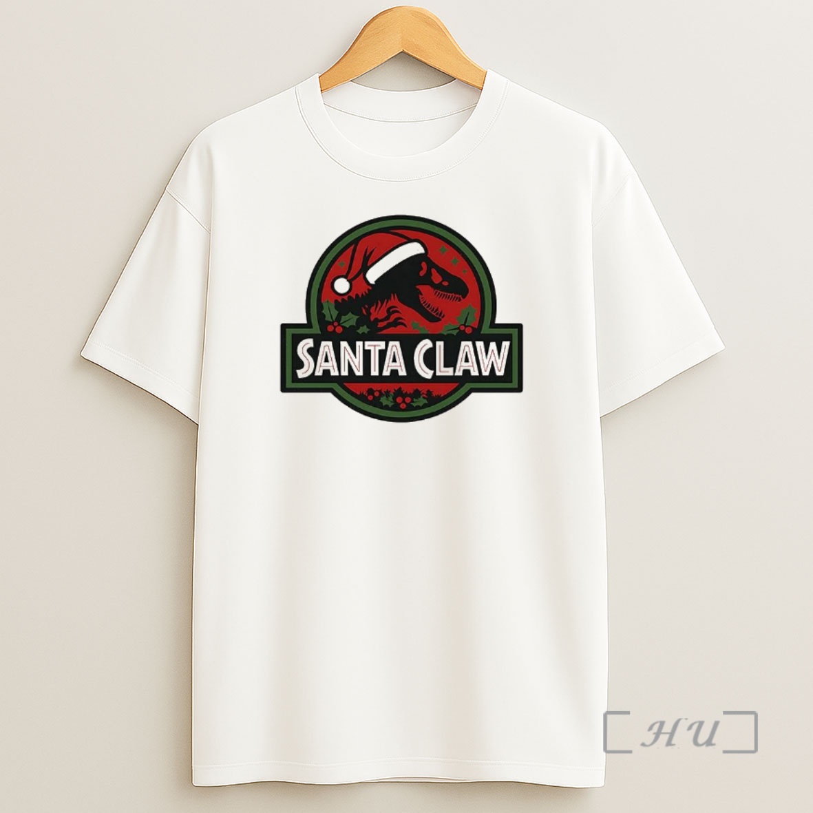 Officials Santa Claw Jurassic Park Logo Christmas Premium Shirt Sweatshirt Tee
