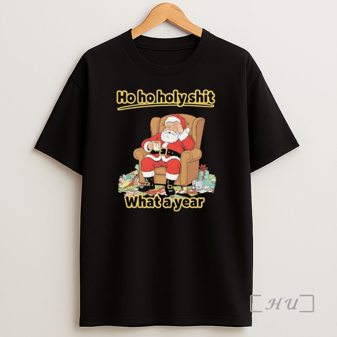 Officials Santa Ho Ho Holy Shit What A Year 2025 Christmas Premium Shirt Sweatshirt Tee