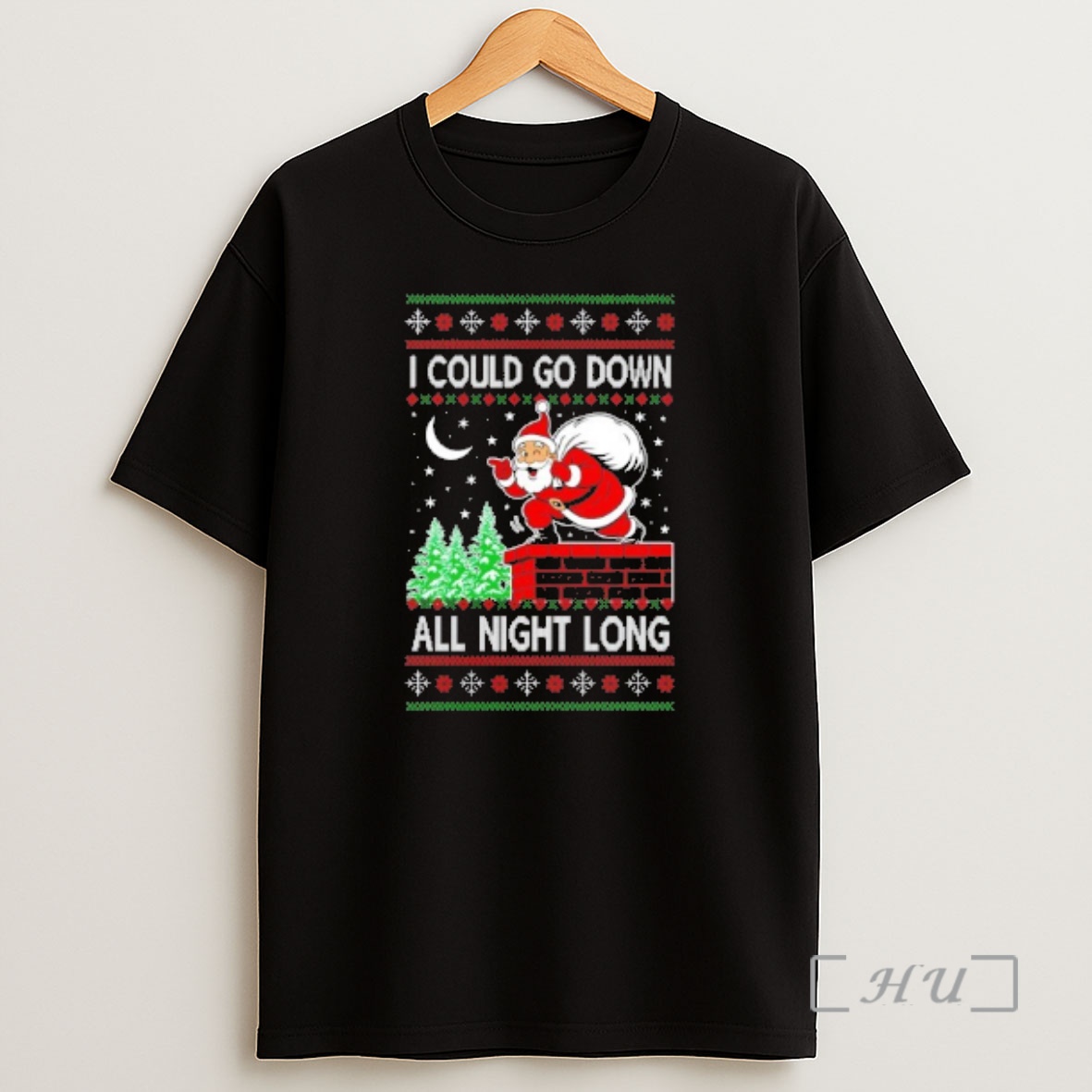 Officials Santa I Could Go Down All Night Long Ugly Christmas Sweat Premium Shirt Sweatshirt Tee