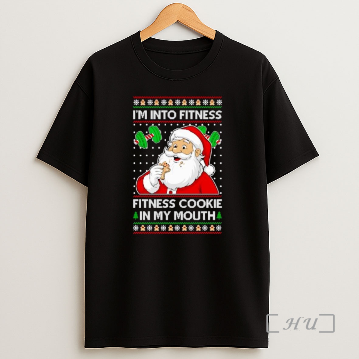 Officials Santa Im Into Fitness Cookie In My Mouth Ugly Christmas Ornaments Premium Shirt Sweatshirt Tee