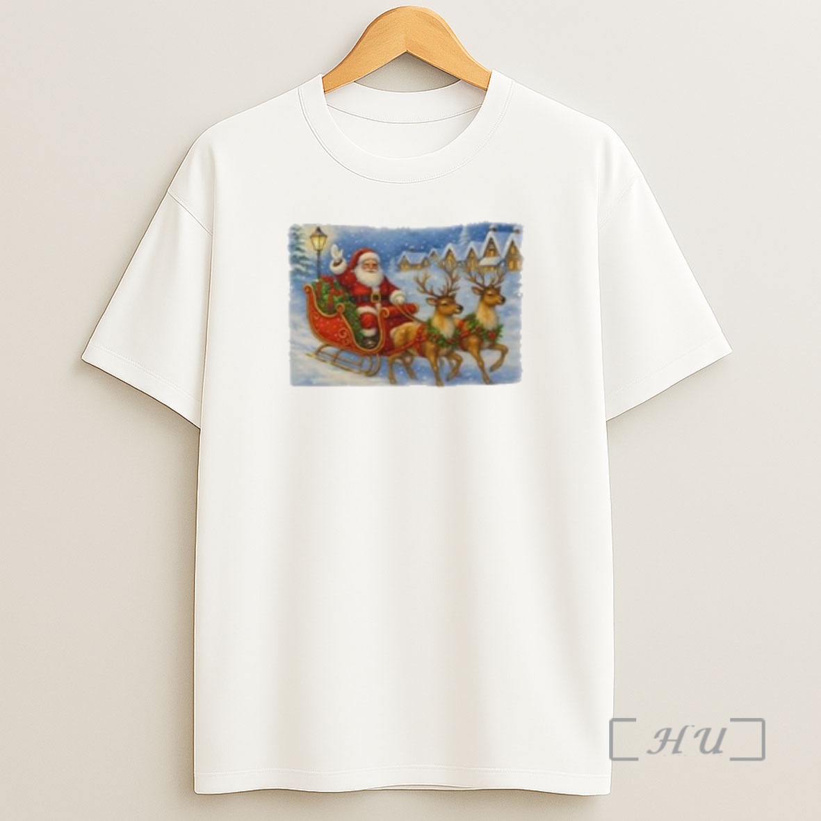 Officials Santa Sleigh Reindeer Christmas 2025 Circle White Premium Shirt Sweatshirt Tee