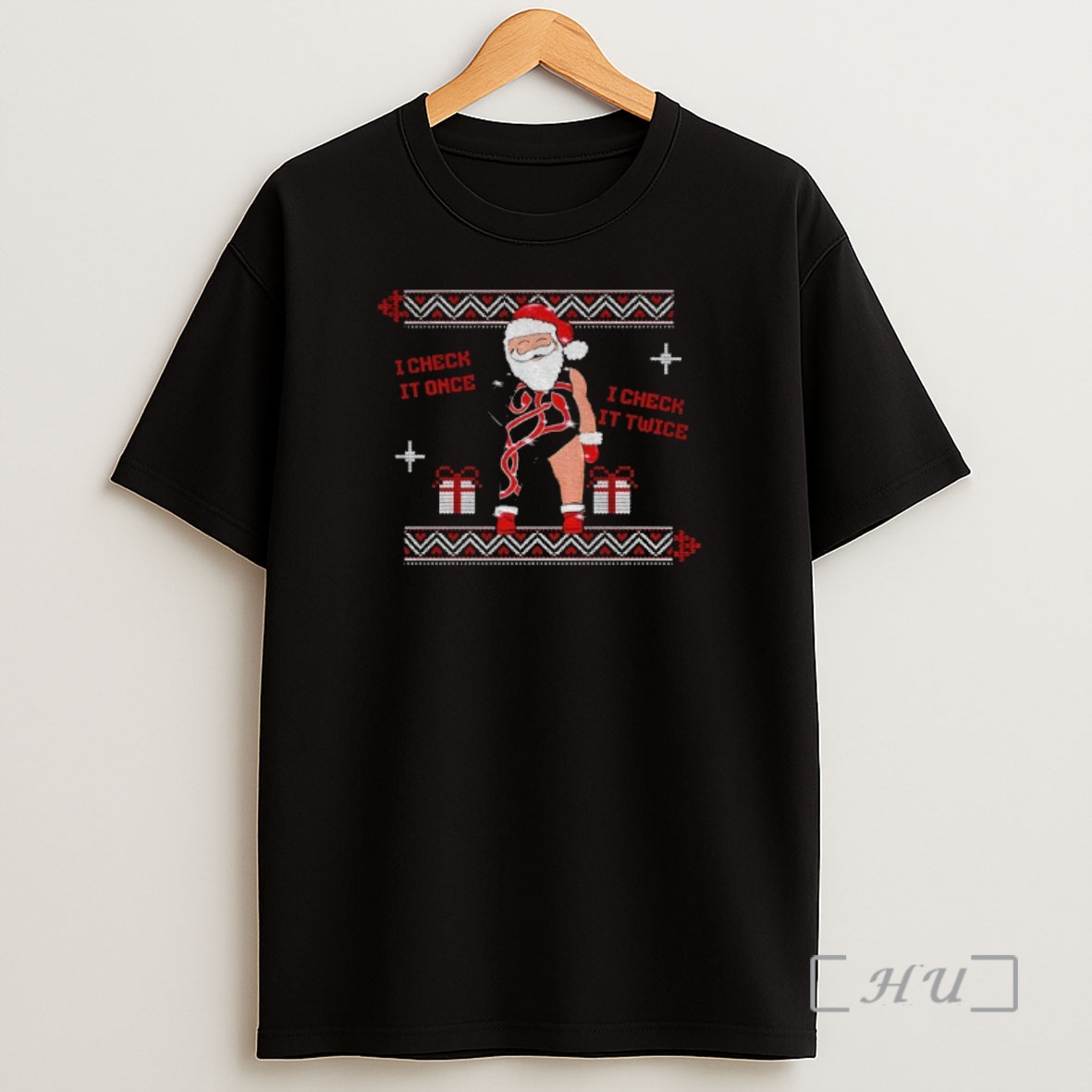 Officials Santa Ugly Christmas I Check It Once I Check It Twice Premium Shirt Sweatshirt Tee
